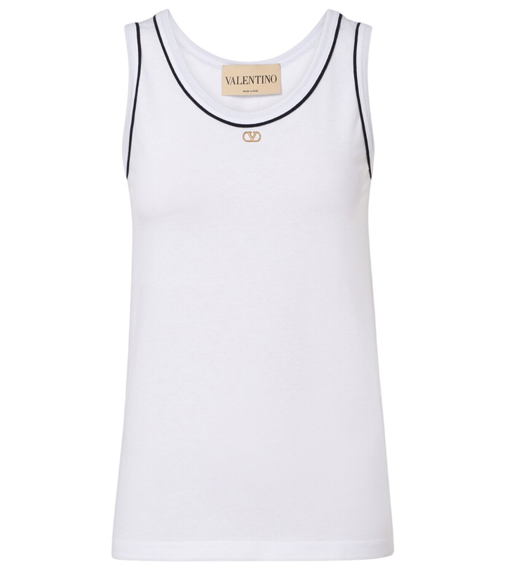Photo: Valentino VLogo cotton jersey tank top