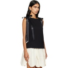 Simone Rocha Black Bow Tail Easy Tank Top