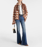 Dorothee Schumacher Dizzy fringed checked jacquard jacket