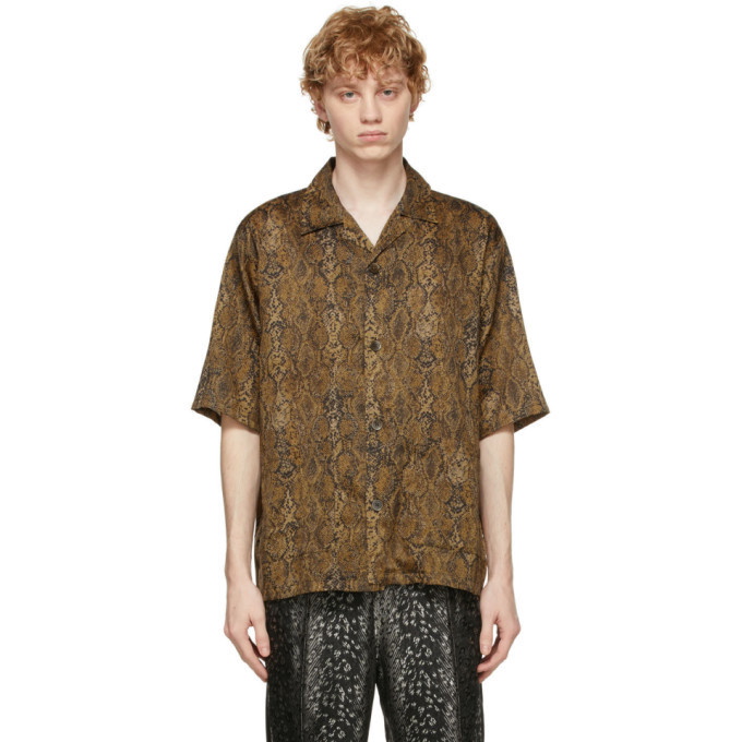 Photo: Needles Yellow Python Cabana Short Sleeve Shirt