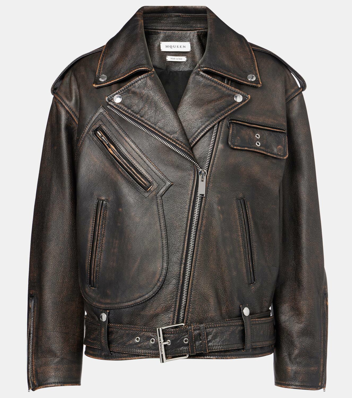 McQueen Leather biker jacket