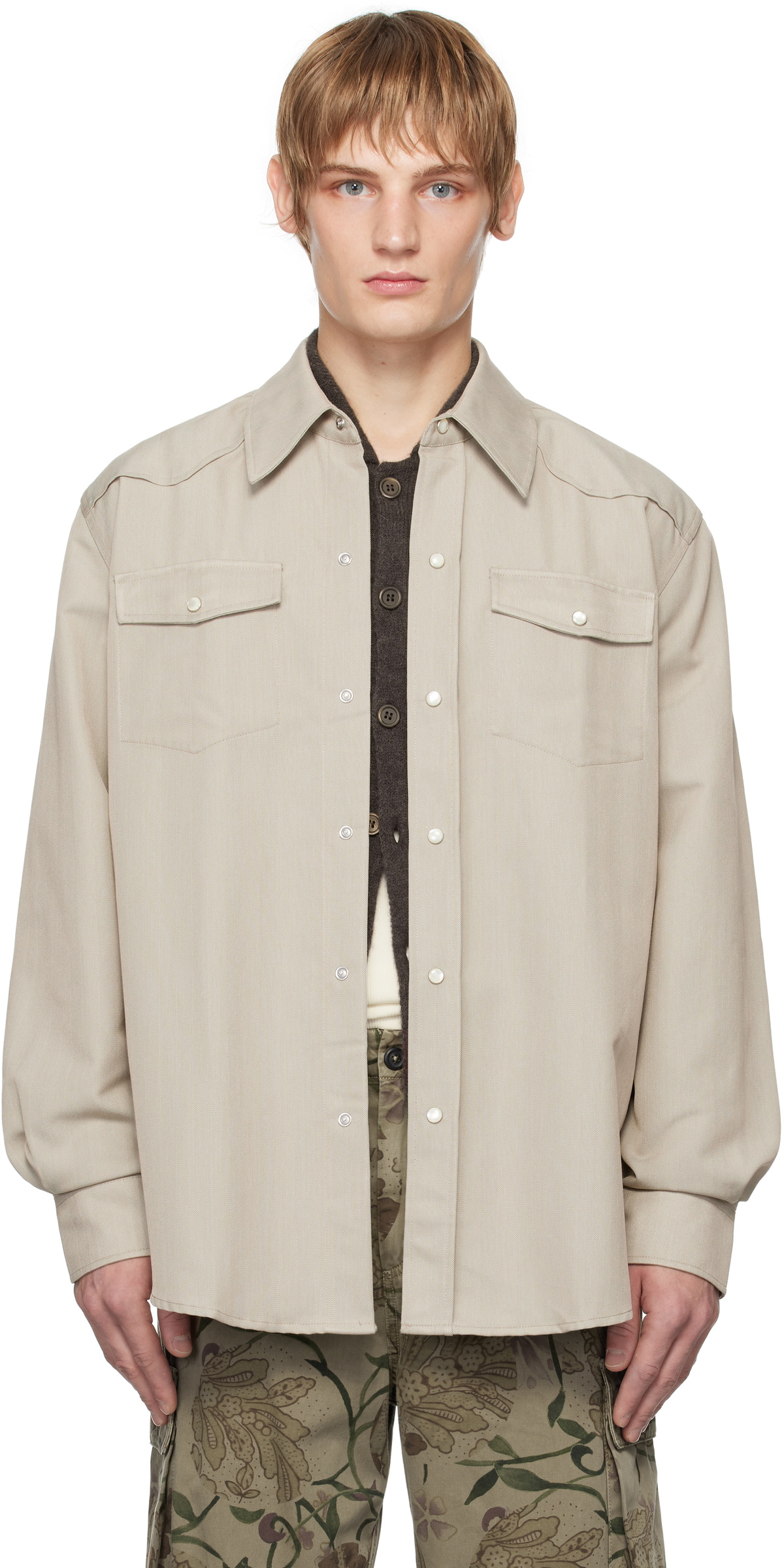 OUR LEGACY Beige Frontier Shirt Our Legacy