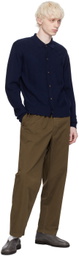 King & Tuckfield Blue Textured Wave Cardigan