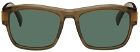 Dunhill Khaki Rectangular Sunglasses