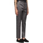 Saint Laurent Grey Flamme Shantung Trousers