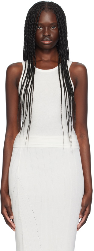 Photo: ÉTERNE Off-White Fitted Tank Top