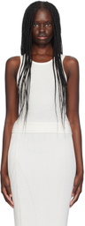 ÉTERNE Off-White Fitted Tank Top