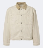 Frame Suede-trimmed cotton field jacket