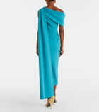 Roksanda Maite caped crêpe midi dress