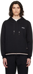 BOSS Black Embroidered Hoodie