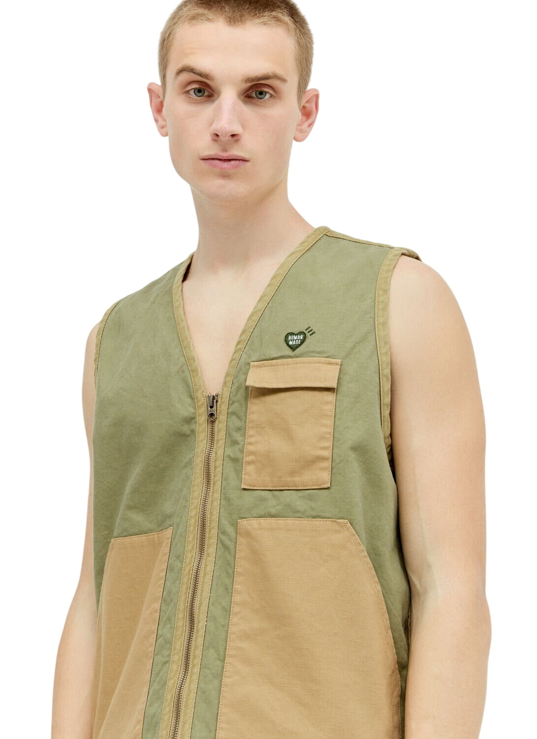 トップス HUMAN MADE PADDED VEST Human Made Men's Padded Vest in Green Human Made