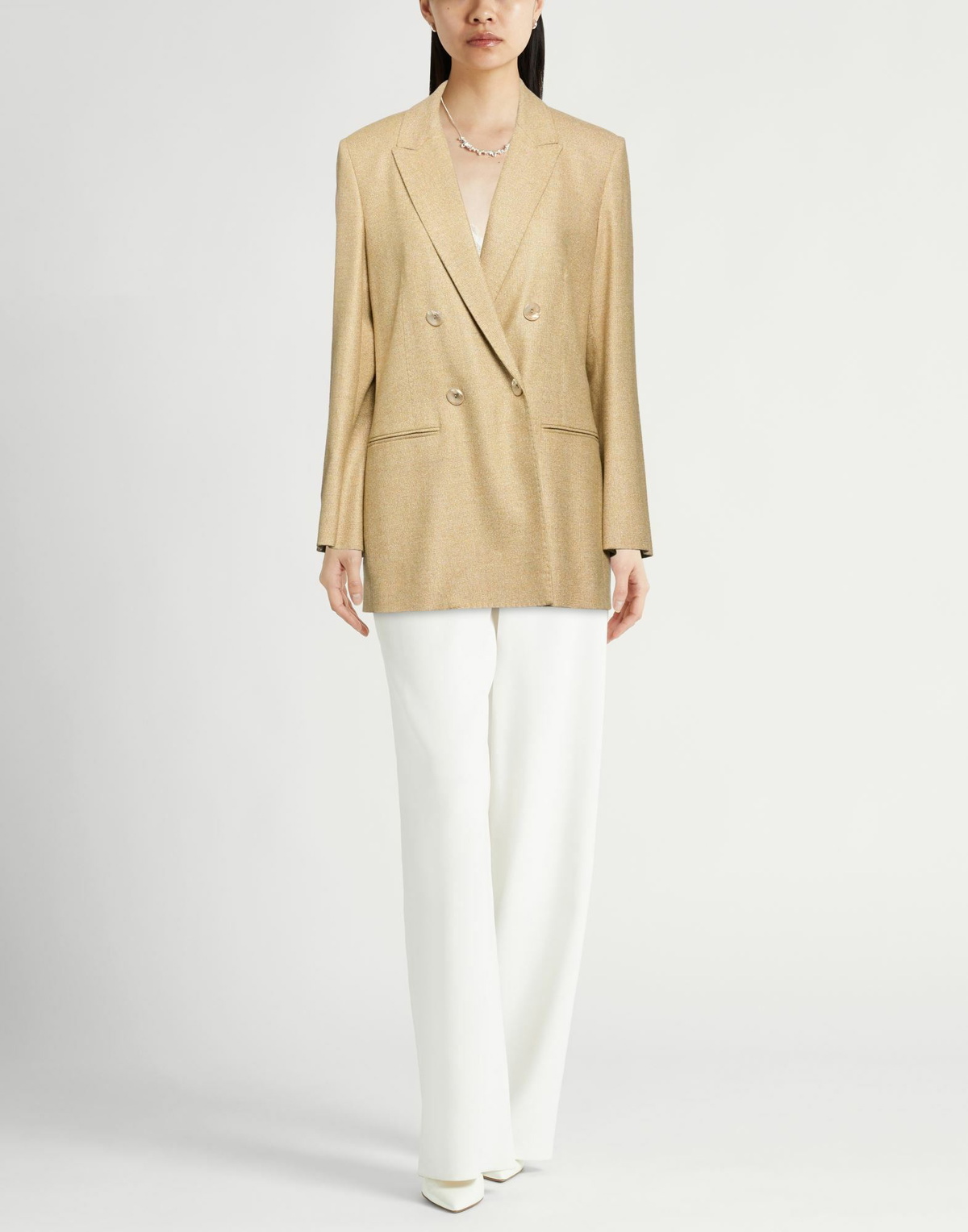 Agnona Womens Blazer in Beige
