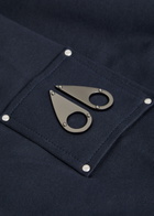 Moose Knuckles Hartsfield Zip-up Cotton Hooded Sweatshirt Navy