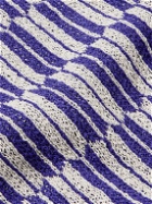 Needles - Jacquard-Knit Polo Shirt - Purple