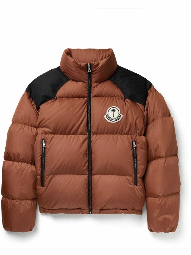 Photo: Moncler Genius - Palm Angels Nevin Quilted Padded Shell Down Jacket - Brown