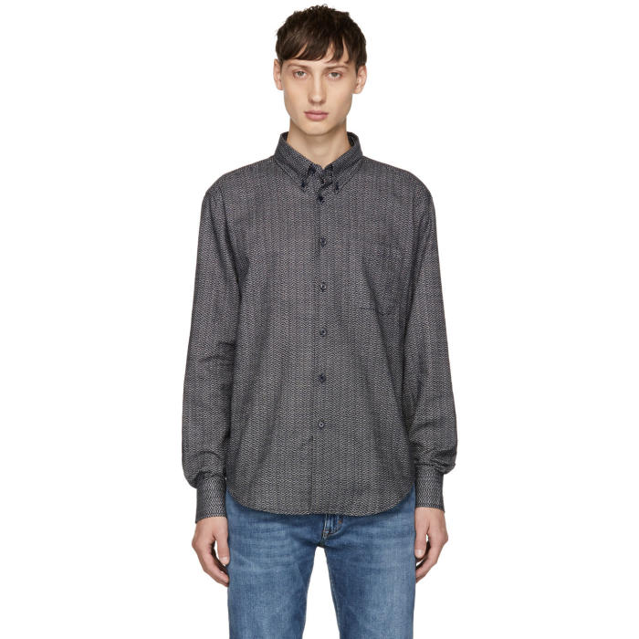 Naked and Famous Denim Indigo Kimono Sunburst Shirt Naked and Famous Denim