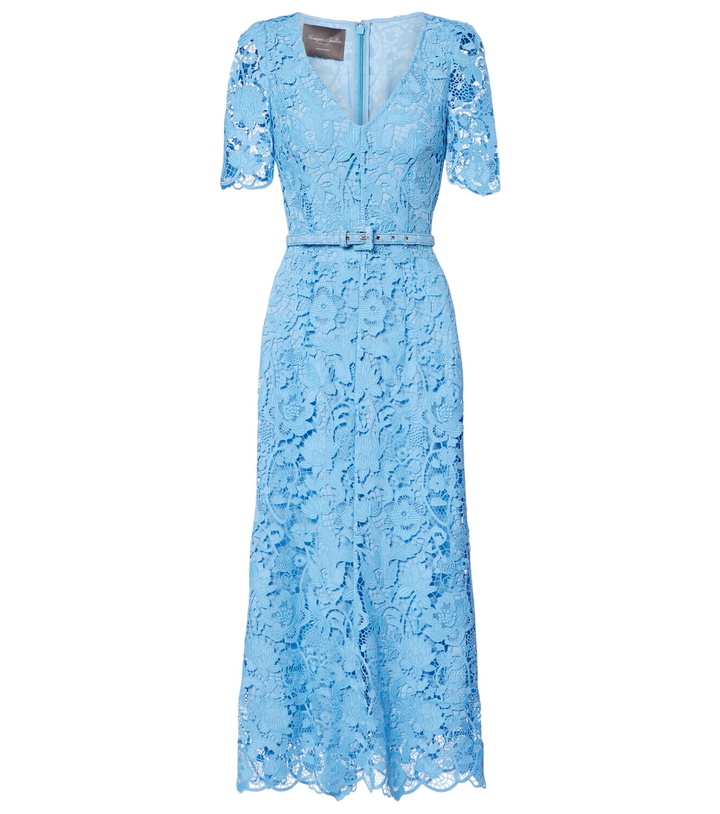 chinese dress ladies Georgina Lace Midi Dress in Black by ML Monique Lhuillier main image 0
