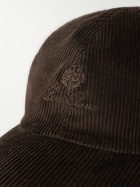 Loro Piana - Embroidered Storm System® Cotton-Blend Corduroy Baseball Cap - Brown