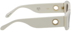 LINDA FARROW White & Gold Lola Sunglasses