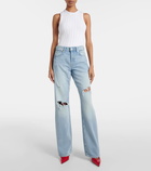 7 For All Mankind Tess high-rise straight-leg jeans