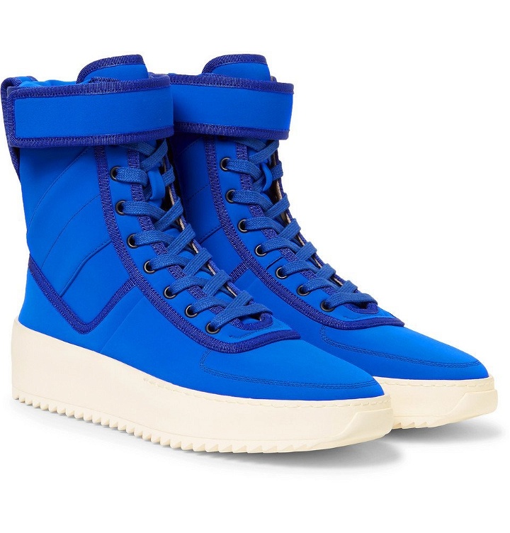 Photo: Fear of God - Military Nylon High-Top Sneakers - Men - Bright blue