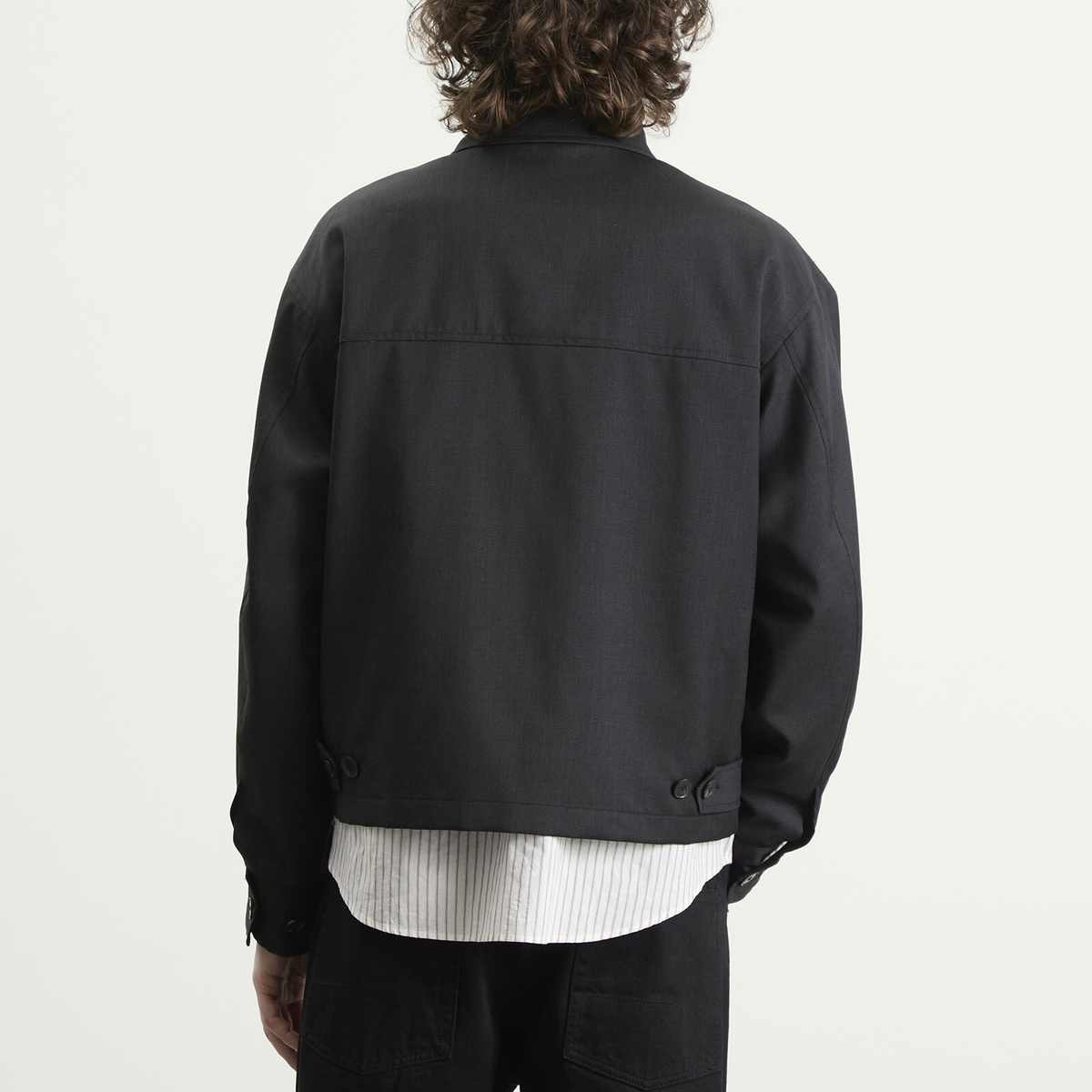 mfpen Men's Wool Postal Jacket in Anthracite