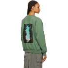 Juun.J Green Garment-Dyed Sweatshirt