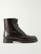 Manolo Blahnik - Ambleside Manny Leather Lace-Up Boots - Brown