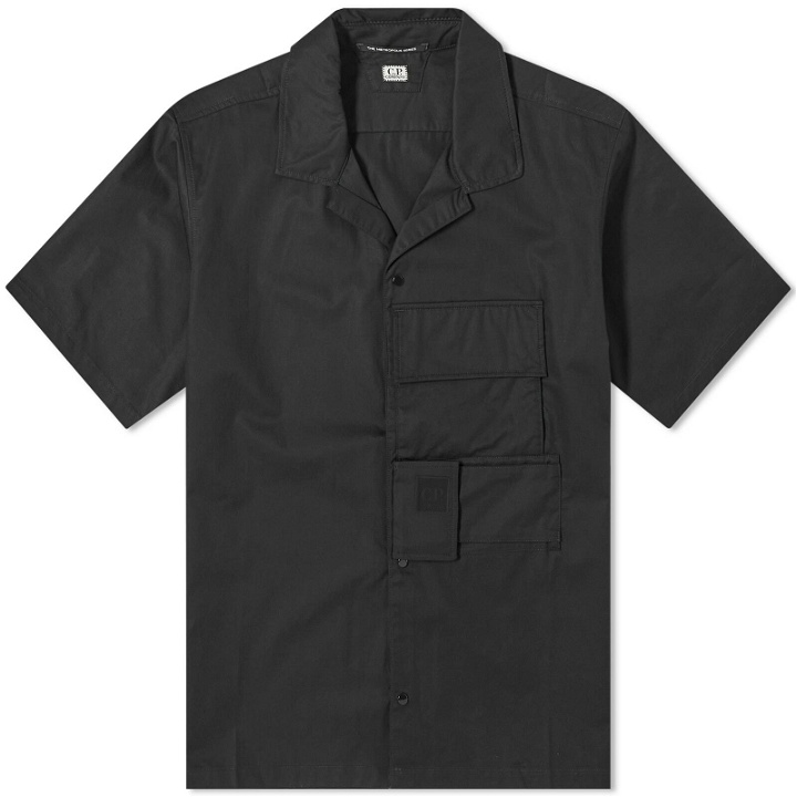 Photo: C.P. Company Men's Metropolis Gabardine S/S Shirt in Black