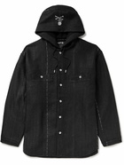 Mastermind World - Embroidered Bouclé-Tweed Overshirt - Black