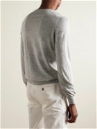 Brunello Cucinelli - Cashmere and Silk-Blend Sweater - Gray
