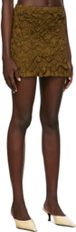 Gauntlett Cheng SSENSE Exclusive Khaki Elastic Miniskirt