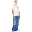 Kenzo White Kenzo Paris 'KENZO Tulip' Embroidered Slim T-shirt