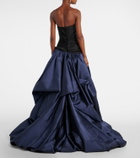 Marmar Halim Draped off-shoulder corset gown