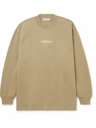 FEAR OF GOD ESSENTIALS - Logo-Flocked Cotton-Blend Jersey Sweatshirt - Brown