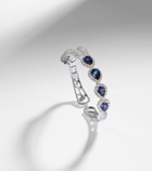 Yeprem Reign Supreme 18kt white gold bangle with sapphires and diamonds