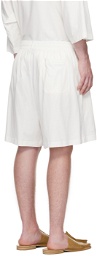 Hed Mayner White Embroidered Shorts