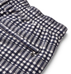 Onia - Charles Slim-Fit Mid-Length Checked Seersucker Swim Shorts - Navy