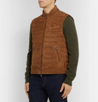 Polo Ralph Lauren - Quilted Suede Down Gilet - Brown