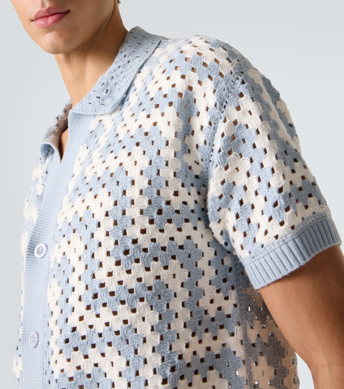 Frescobol Carioca Pinto crochet cotton cardigan