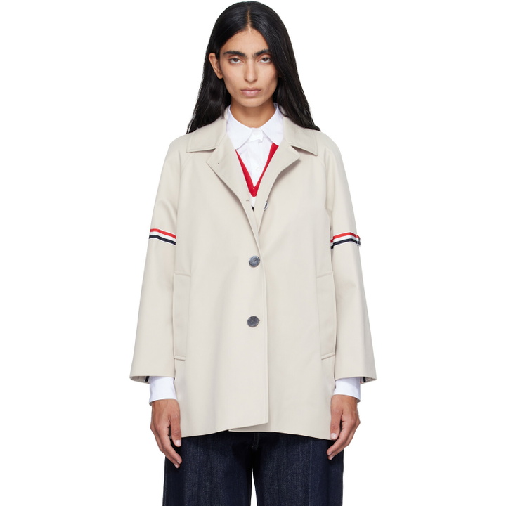 Photo: Thom Browne Khaki Armband Cropped Car Coat