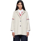 Thom Browne Khaki Armband Cropped Car Coat
