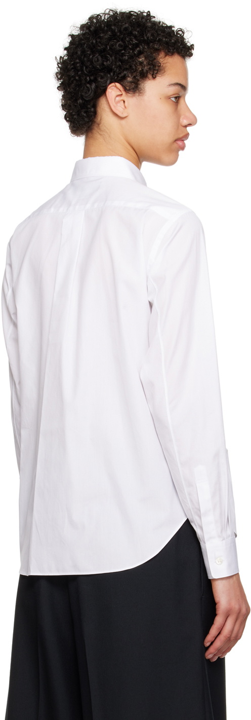 Black Comme des Garçons White Cutout Shirt