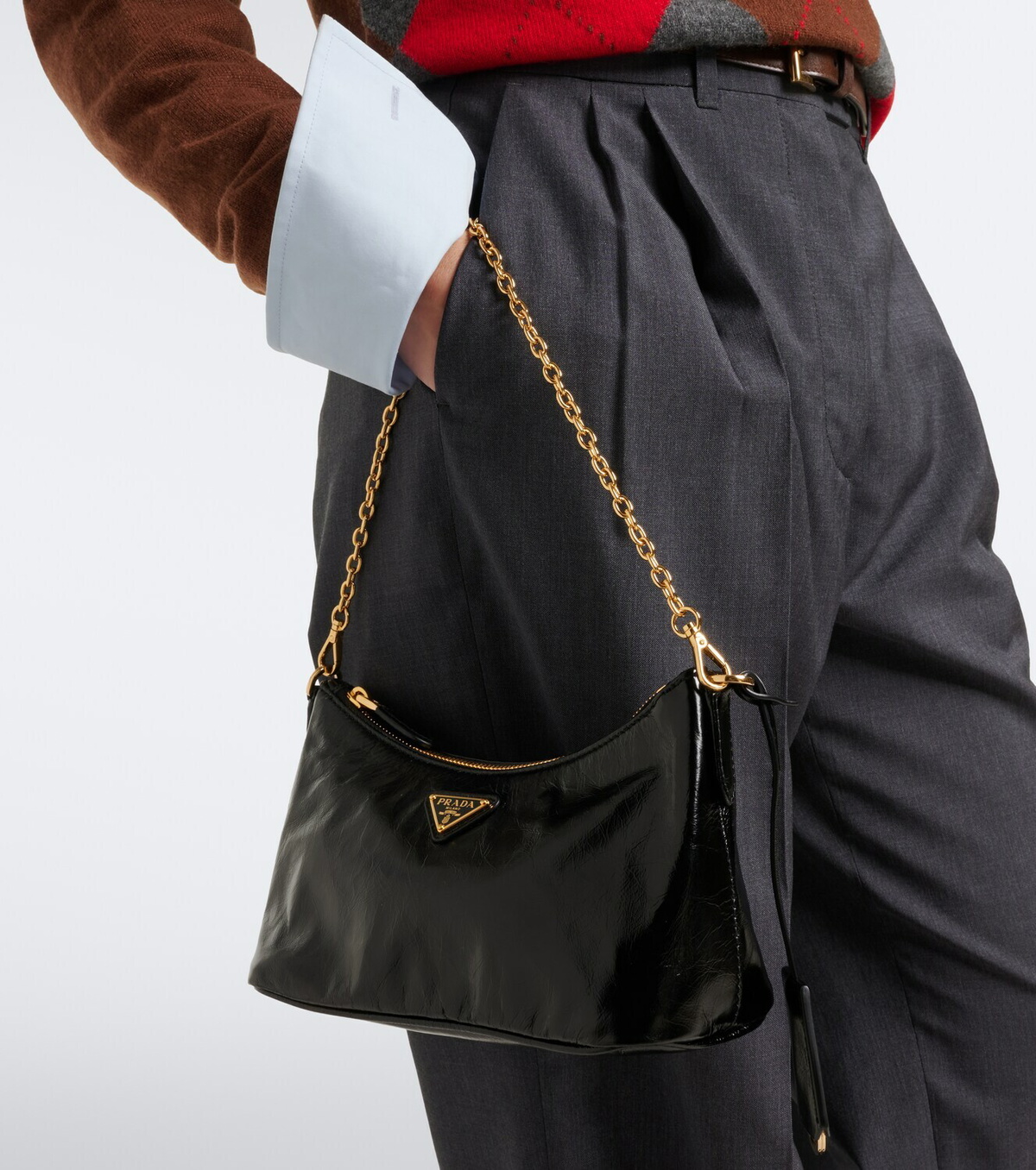 Prada Mini leather shoulder bag