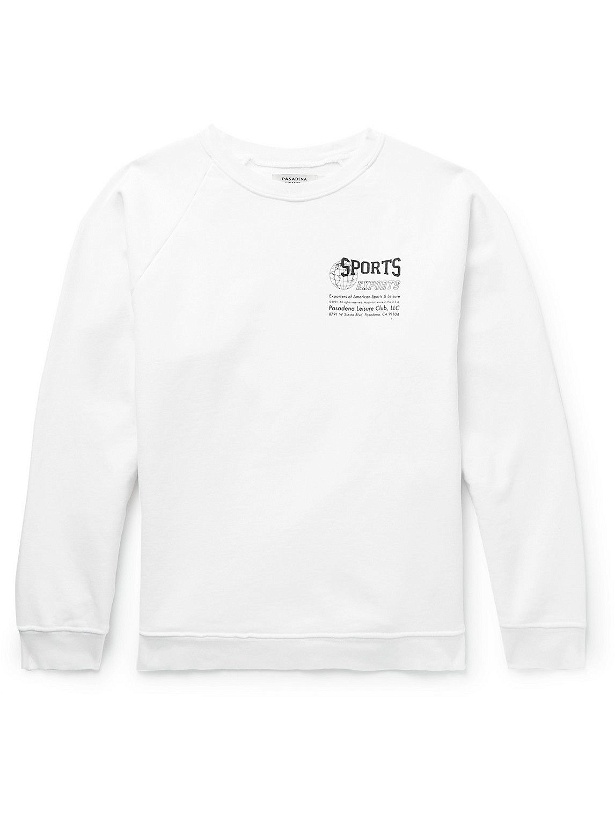 Photo: Pasadena Leisure Club - Sports Exports Printed Cotton-Jersey Sweatshirt - White