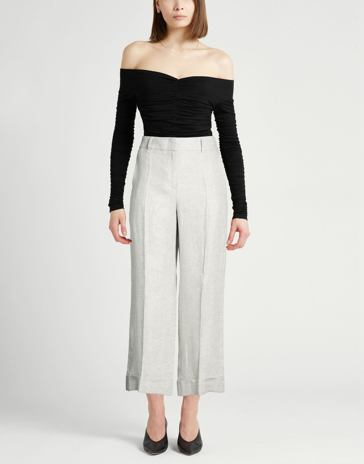 Peserico Easy Womens Pants Light in Grey