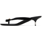 Versace Black Leather Heeled Sandals