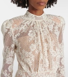 Self-Portrait Embellished lace maxi dress