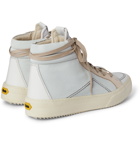Rhude - V1 Suede and Leather High-Top Sneakers - White