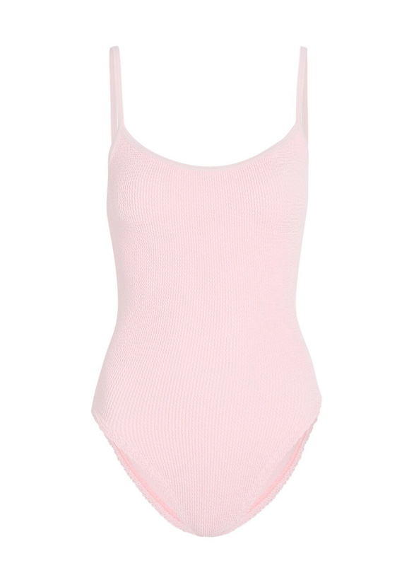Photo: Hunza G Pamela Crinkle Swimsuit - Light Pink - One Size